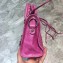 Balenciaga Classic Mini City Bag with Logo Strap Fuchsia
