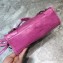 Balenciaga Classic Mini City Bag with Logo Strap Fuchsia