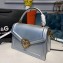 Dolce & Gabbana Medium Devotion Top Handle Bag in Mordore Nappa Leather Silver 2019
