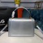 Dolce & Gabbana Medium Devotion Top Handle Bag in Mordore Nappa Leather Silver 2019