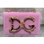 Dolce & Gabbana Baroque DG Girls Shoulder Bag In Leather Glitter Pink 2019