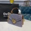 Dolce & Gabbana Small Devotion Top Handle Bag in Mordore Nappa Leather with Rhinestone Chain Silver 2019