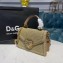 Dolce & Gabbana Small Devotion Top Handle Bag in Mordore Nappa Leather with Rhinestone Chain Gold 2019