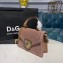 Dolce & Gabbana Small Devotion Top Handle Bag in Mordore Nappa Leather with Rhinestone Chain Nude Pink 2019