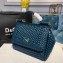 Dolce & Gabbana Medium Sicily Bag in Raffia Crochet Dark Green