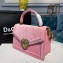 Dolce & Gabbana Medium Devotion Top Handle Bag in Velvet Pink 2019