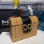 Dolce & Gabbana Baroque DG Girls Wicker Tote Bag