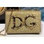 Dolce & Gabbana Baroque DG Girls Shoulder Bag In Leather Glitter Gold 2019