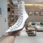 Balenciaga Heel 8.5cm Lace-up Ankle Boots White 2020