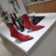 Balenciaga Heel 8.5cm Lace-up Ankle Boots Red 2020