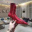 Balenciaga Heel 8.5cm Lace-up Ankle Boots Red 2020