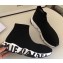 Balenciaga Knit Sock Speed Trainers Sneakers Black/White Logo Sole