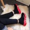 Balenciaga Knit Sock Speed Trainers Sneakers Black/Red Sole