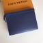Louis Vuitton Malletier Pochette Voyage Bag Taiga leather Navy Blue M30397