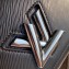 Louis Vuitton Epi Leather Twist MM Bag Set Black/White