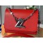 Louis Vuitton Epi Leather Twist PM Bag with Crystal-embellished Chain Red
