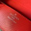 Louis Vuitton Epi Leather Twist PM Bag with Crystal-embellished Chain Red