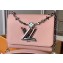 Louis Vuitton Epi Leather Twist PM Bag with Crystal-embellished Chain M55531 Pink