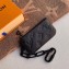 Louis Vuitton Monogram Taurillon Pochette Cle Key Pouch M67452 Black