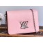 Louis Vuitton Epi leather Twist Belt Wallet on Chain Bag M68559 Pink