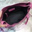 Balenciaga Classic City Medium Bag with Logo Strap Fuchsia