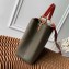 Louis Vuitton Capucines BB Bag M55359 Khaki Green/Beige/Red