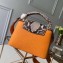 Louis Vuitton Capucines Mini Bag Python Handle and Flap N97076 Yellow