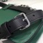 Prada Cahier Studded Calf Leather Bag 1BL004 Black/Green 2018
