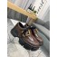 Prada Leather Buckle Derby Shoes Brushed Coffee 2020