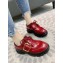 Prada Leather Buckle Derby Shoes Brushed Red 2020
