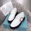 Prada Leather Buckle Derby Shoes Brushed White 2020