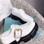Prada Leather Buckle Derby Shoes Brushed White 2020