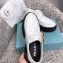 Prada Leather Buckle Derby Shoes Brushed White 2020