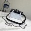 Prada Cahier Studded Calf Leather Bag 1BL004 Black/White 2018