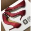 Manolo Blahnik Hangisi Satin Jewel Buckle Flats/Pumps Dark Red