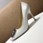 Manolo Blahnik Hangisi Satin Jewel Buckle Flats/Pumps White
