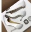 Manolo Blahnik Hangisi Satin Jewel Buckle Flats/Pumps White