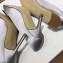 Manolo Blahnik Hangisi Satin Jewel Buckle Flats/Pumps Silver
