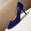 Manolo Blahnik Hangisi Satin Jewel Buckle Flats/Pumps Blue