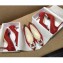 Manolo Blahnik Hangisi Glitter Fabric Jewel Buckle Flats/Pumps Red