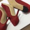 Manolo Blahnik Hangisi Glitter Fabric Jewel Buckle Flats/Pumps Red