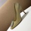 Manolo Blahnik Hangisi Glitter Fabric Jewel Buckle Flats/Pumps Gold