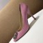 Manolo Blahnik Hangisi Glitter Fabric Jewel Buckle Flats/Pumps Pink