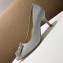 Manolo Blahnik Hangisi Glitter Fabric Jewel Buckle Flats/Pumps Silver