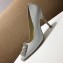 Manolo Blahnik Hangisi Glitter Fabric Jewel Buckle Flats/Pumps Silver