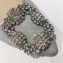 Manolo Blahnik Hangisi Glitter Fabric Jewel Buckle Flats/Pumps Silver