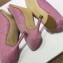 Manolo Blahnik Hangisi Glitter Fabric Jewel Buckle Flats/Pumps Pink