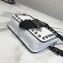 Prada Cahier Studded Calf Leather Bag 1BL004 Black/White 2018
