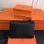 Hermes Halzan Togo Calfskin Leather Bag Black