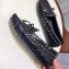Louis Vuitton Studs Gloria Flat Loafers Black